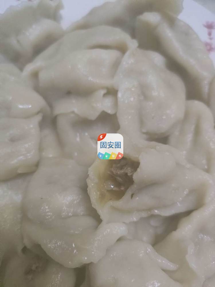 中午包的饺子， 肉馅还有汤汁哦，雨天配饺子。4724 作者:雨下的樱花 帖子ID:123598 