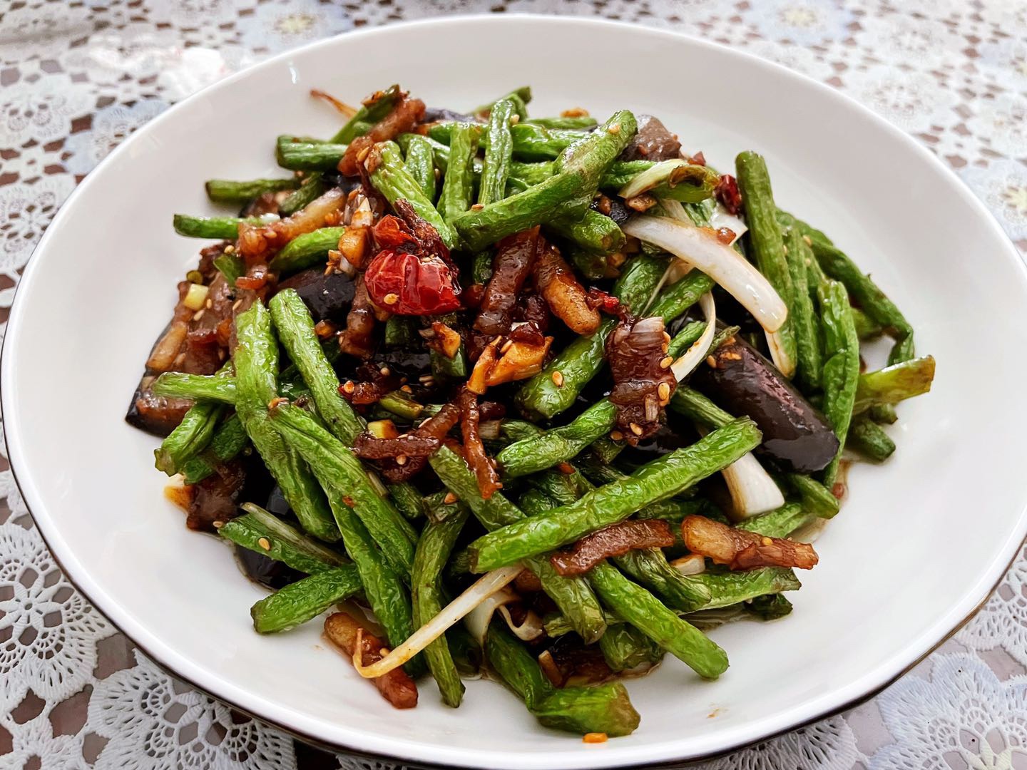 今日午餐：茄角之恋、余香茄子4655 作者:北京山冈 帖子ID:61741 