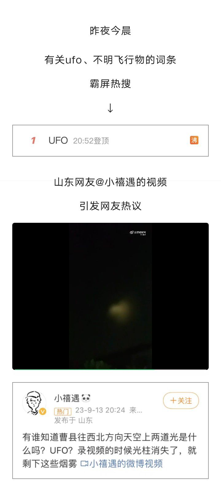 昨夜今晨，北京等地多人称拍到“UFO”，你看到了没？875 作者:乁沙漠 帖子ID:246626 昨夜,今晨,北京,多人,人称