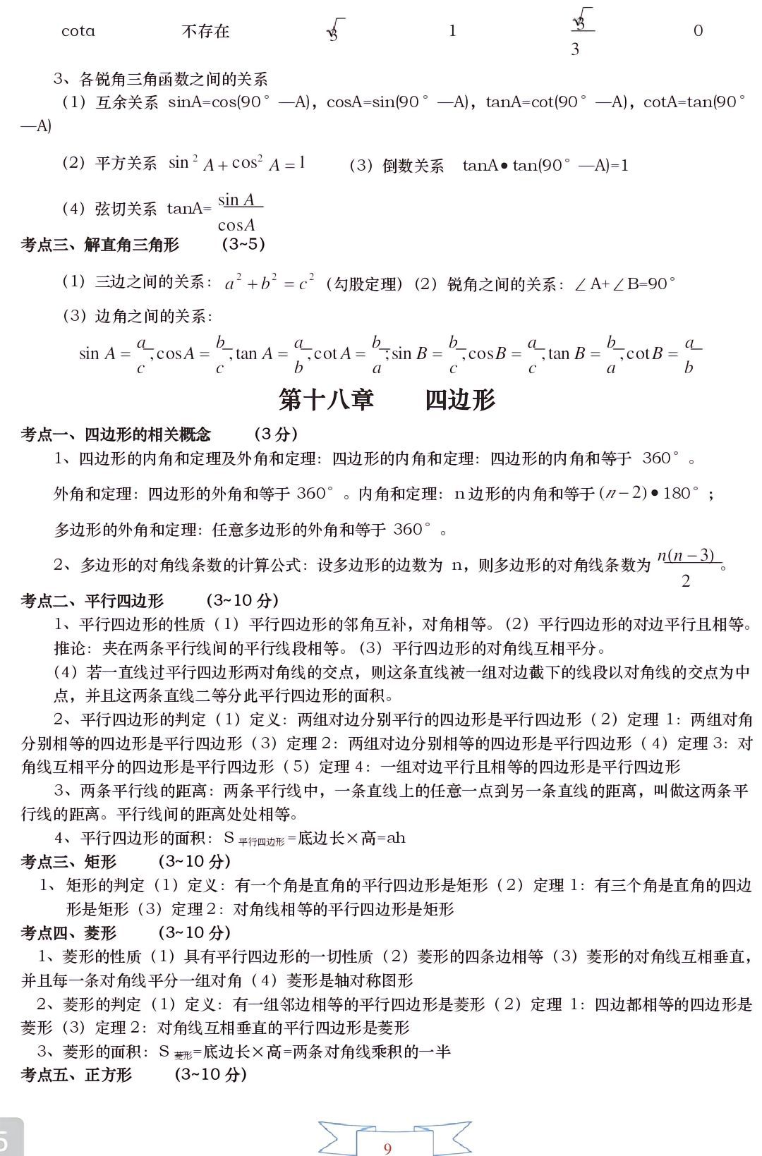 初一到初三数学知识点总结要考的都在这里啦，都是重点3766 作者:优胜教育关老师 帖子ID:255718 初一,一到,初三,数学,知识