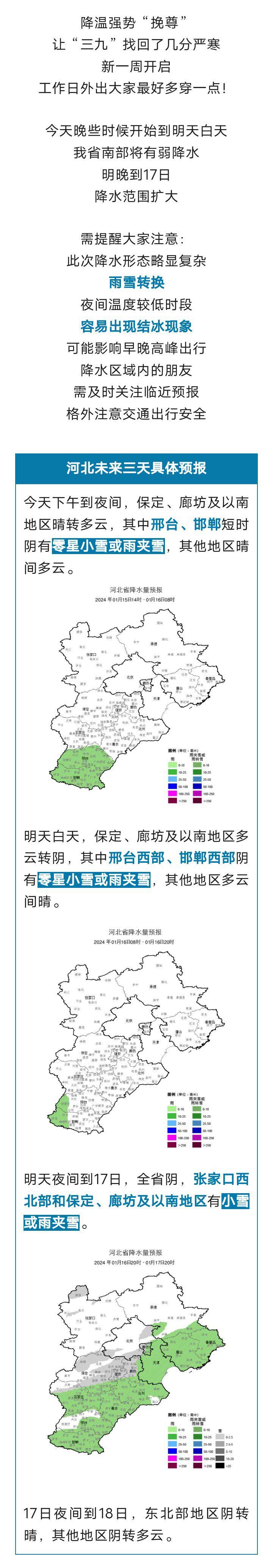 雪+雨夹雪！小心道路结冰！河北未来三天2578 作者:峰华花园 帖子ID:278044 雨夹雪,小心,道路结冰,结冰,河北