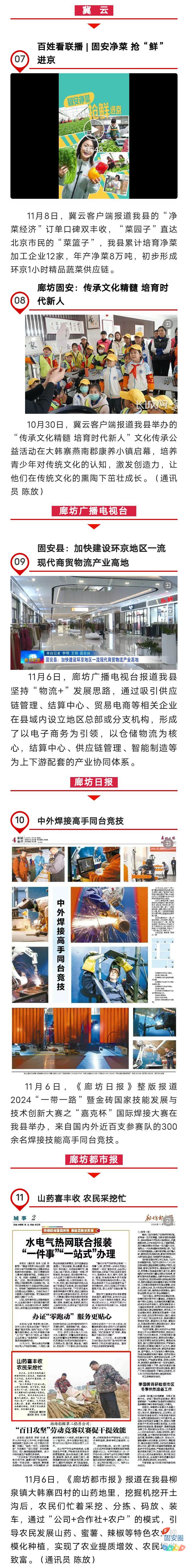 媒体看固安，集锦来了！非遗传承、商贸物流、社区服务……本周，媒体聚焦！4861 作者:峰华花园 帖子ID:364692 